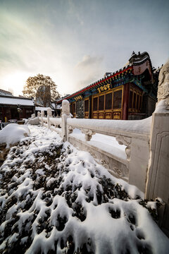 天津天后宫雪景