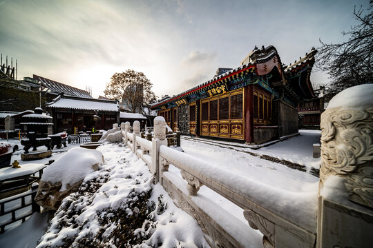 天津天后宫雪景