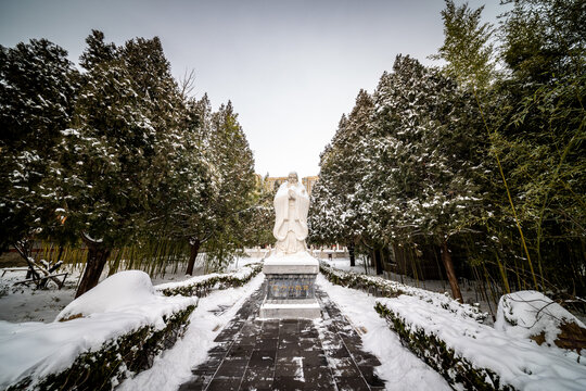 天津文庙雪景