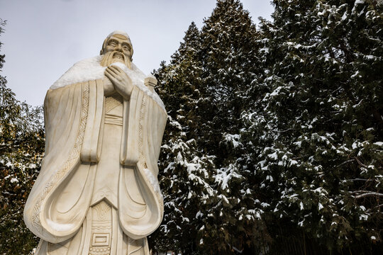 天津文庙雪景