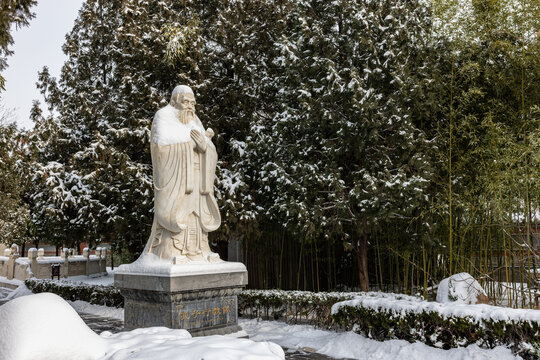 天津文庙雪景