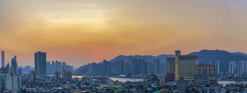 澳门城市风光全景