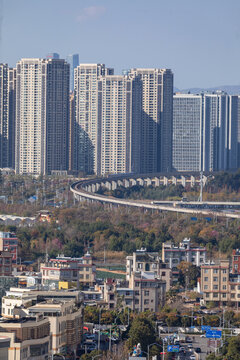 昆明呈贡区都市风景