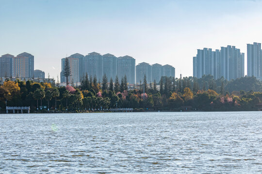 昆明呈贡区洛龙湖都市风景