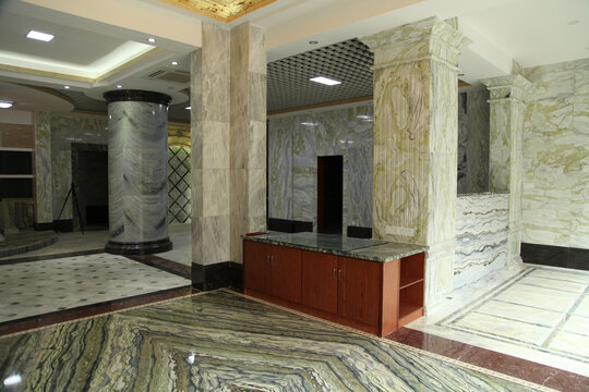 酒店客厅大厅石材装饰工程