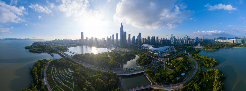 深圳总部湾清晨全景