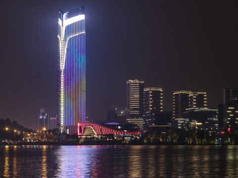 成都市兴隆湖夜景