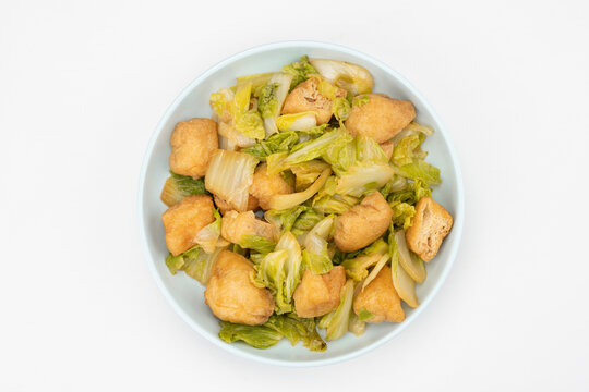 黄叶菜豆腐泡
