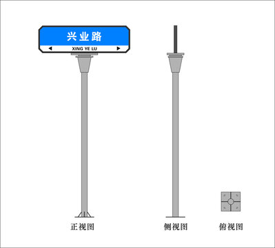 T型路牌