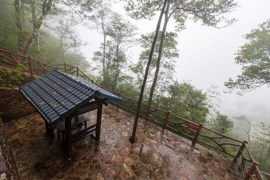 北帝山旅游景区山间凉亭