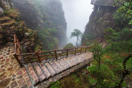 北帝山旅游风景区登山步梯