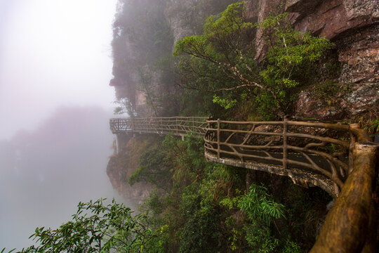 北帝山景区石桥山盘山栈道