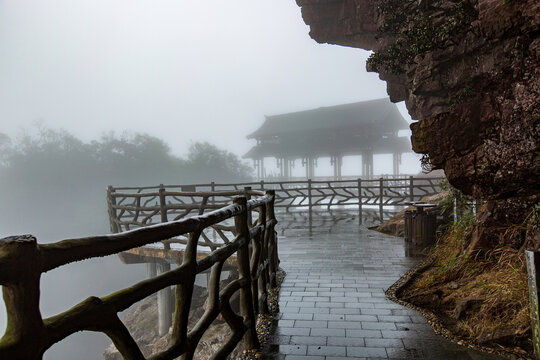 北帝山旅游风景区仙人谷观光栈道