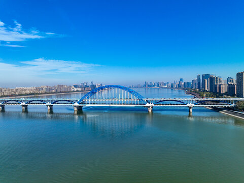 杭州钱塘江城市风光