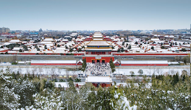 北京故宫雪景