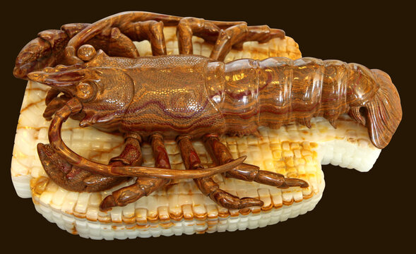 动物玉雕龙虾收藏品玉石艺术雕塑
