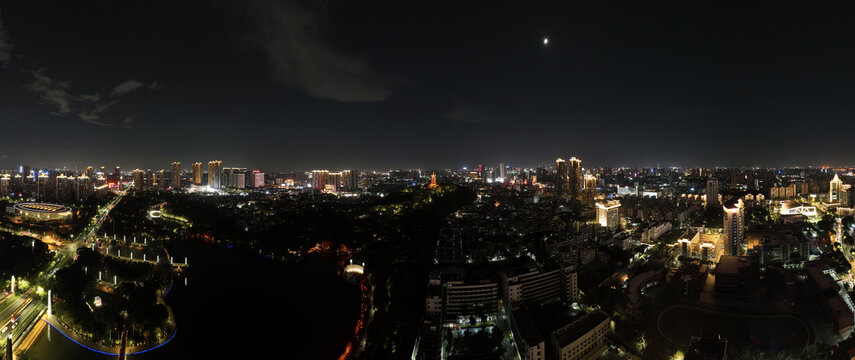 南海千灯湖夜景全景