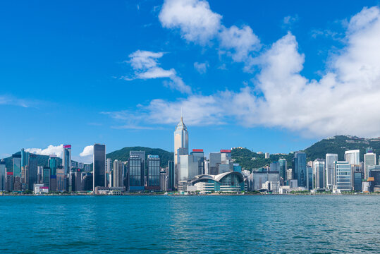 香港维多利亚港国际大都市风景