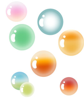 彩色透明泡泡