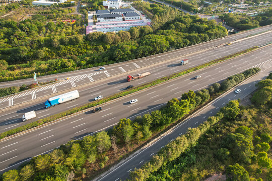 航拍高速公路景观