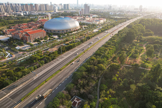 航拍高速公路景观