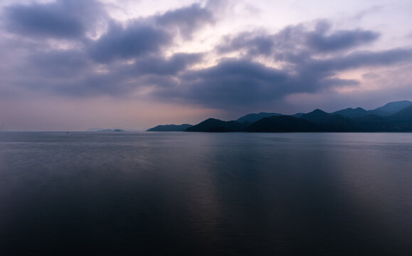 深圳盐田海滨日出山海风光