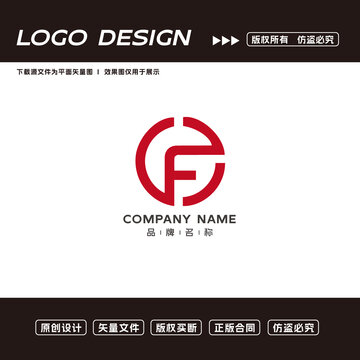 F字母logo标志