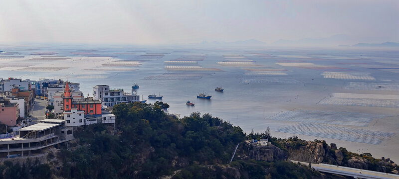 福建霞浦东壁海边滩涂风景