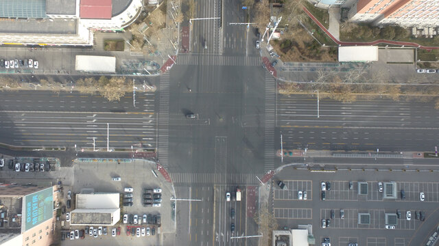 疫情封城城市空城街景