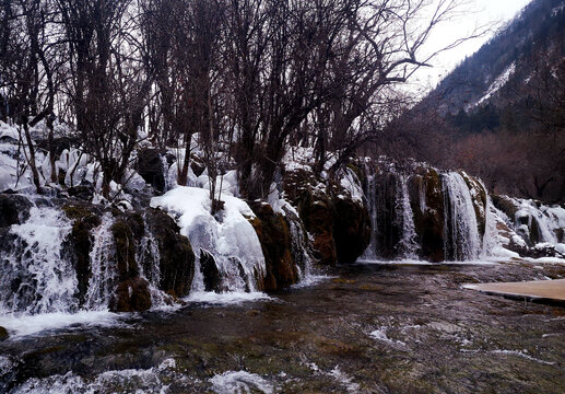 九寨沟冰雪瀑布