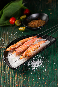 盐烤虾串
