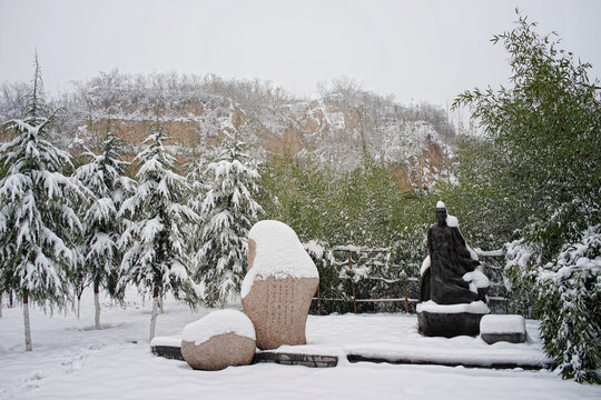 杜甫故里雪景