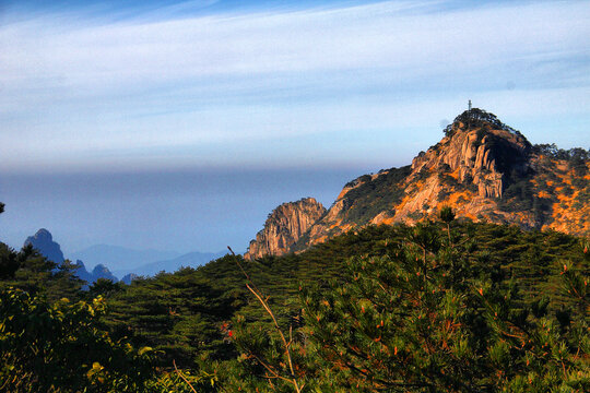 黄山山峦黄山远眺