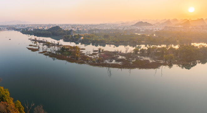 桂林市漓江江心洲湿地