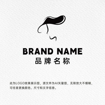 美容服饰女性形象轮廓LOGO