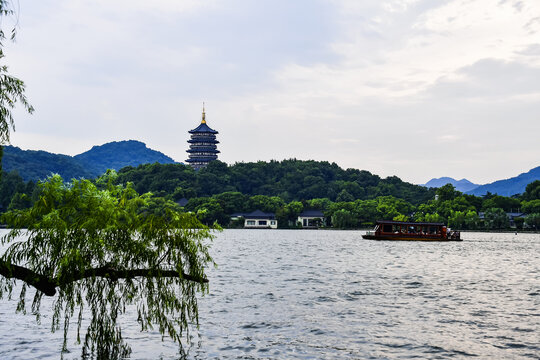 杭州西湖十景之雷峰夕照