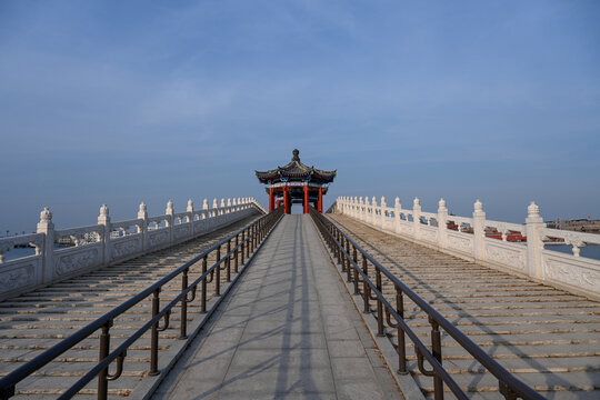 中国开封包公湖开封府建筑风景