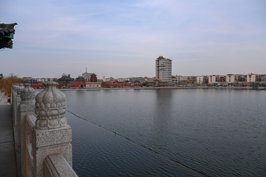 中国开封包公湖开封府建筑风景