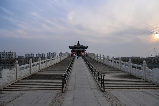 中国开封包公湖开封府建筑风景