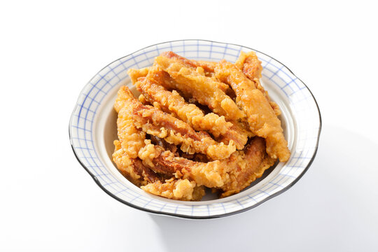 油炸小酥肉白底图