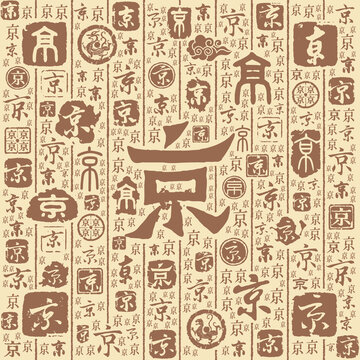 京字书法文字背景底纹