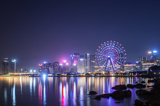 深圳前海摩天轮夜景