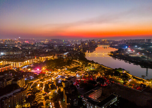 赣州江南宋城夜景