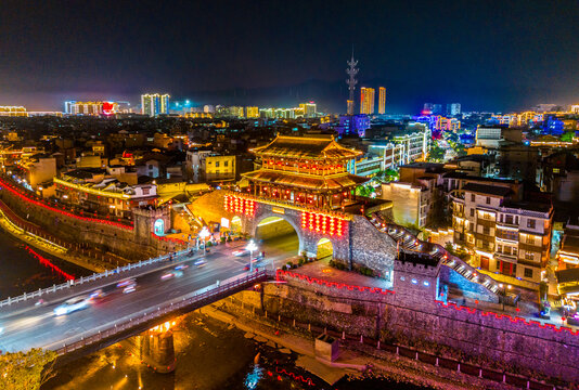 长汀夜景