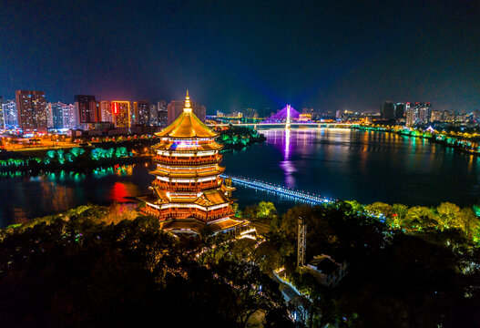 鹰潭北极阁夜景