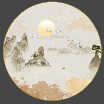 中式山水画