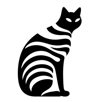 猫条纹廓状扭曲图案