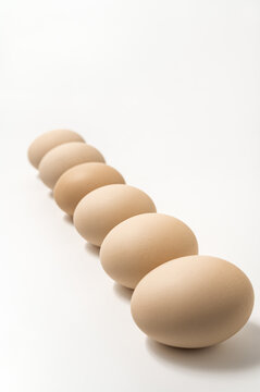 一排摆放整齐的鸡蛋