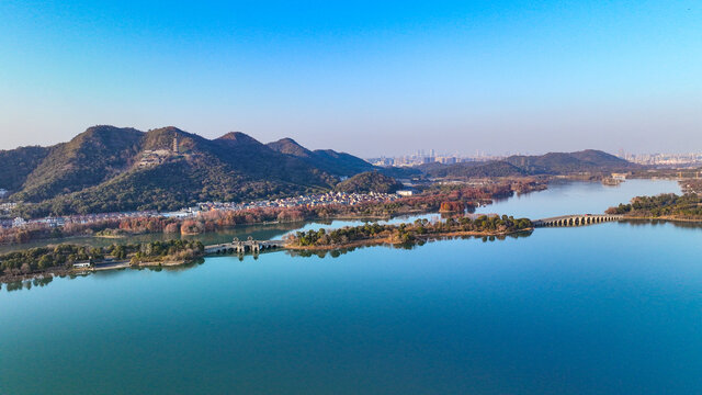 杭州湘湖景区山水风光