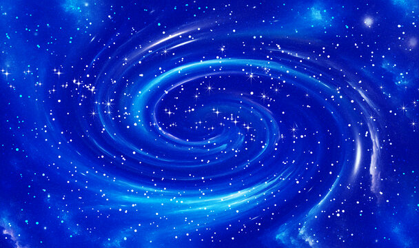 蓝色星空旋涡星系